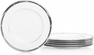 10654838 Noritake Набор тарелок обеденных Noritake "Чатлайн, платиновый кант" 28см, 6 шт Фарфор костяной