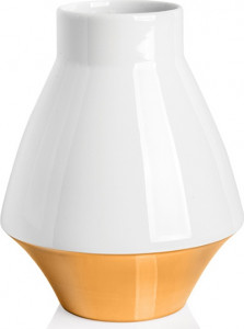 10607387 Haviland Ваза 24см "Графика" (белая с золотом) п/к Фарфор