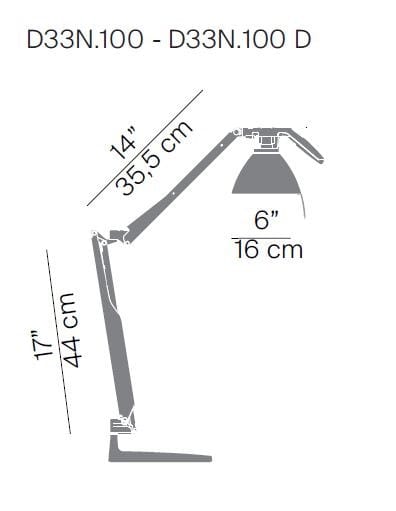Регулируемая железная светодиодная настольная лампа LUCEPLAN Fortebraccio ARCH-00001109 - Вид №3
