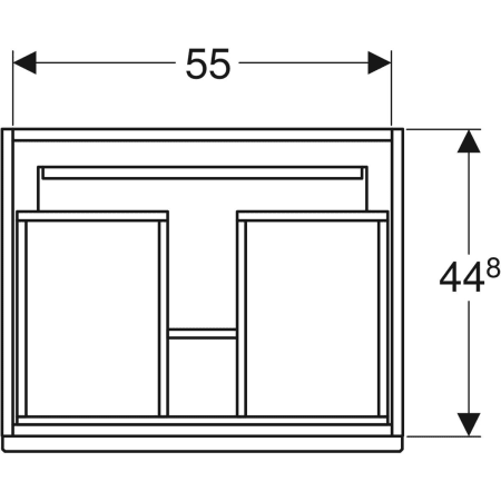 869556000 Шкафчик для встраиваемой раковины Geberit Renova Plan, с одним выдвижным и одним внутренним выдвижным ящиком Geberit  - Вид №25