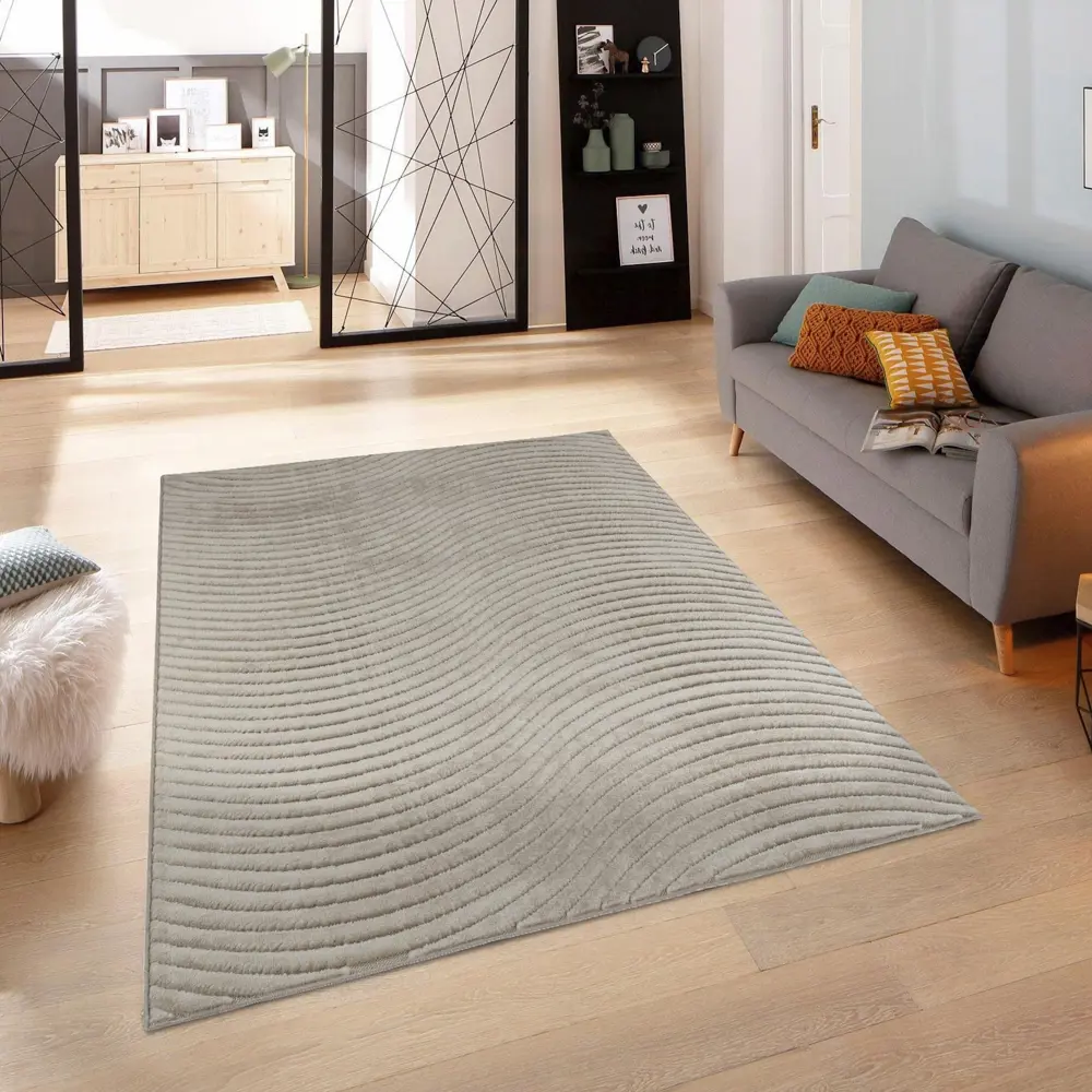 CTIM Ковер «Луна» бежевый 240x340 см с рельефным ворсом 89360177 STLM-1048628