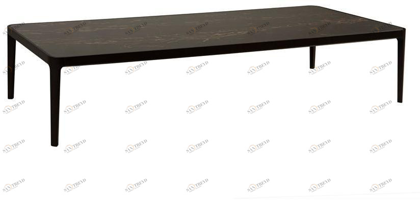 Tonin Casa Низкий прямоугольный журнальный столик из керамогранита sun-id-1408123