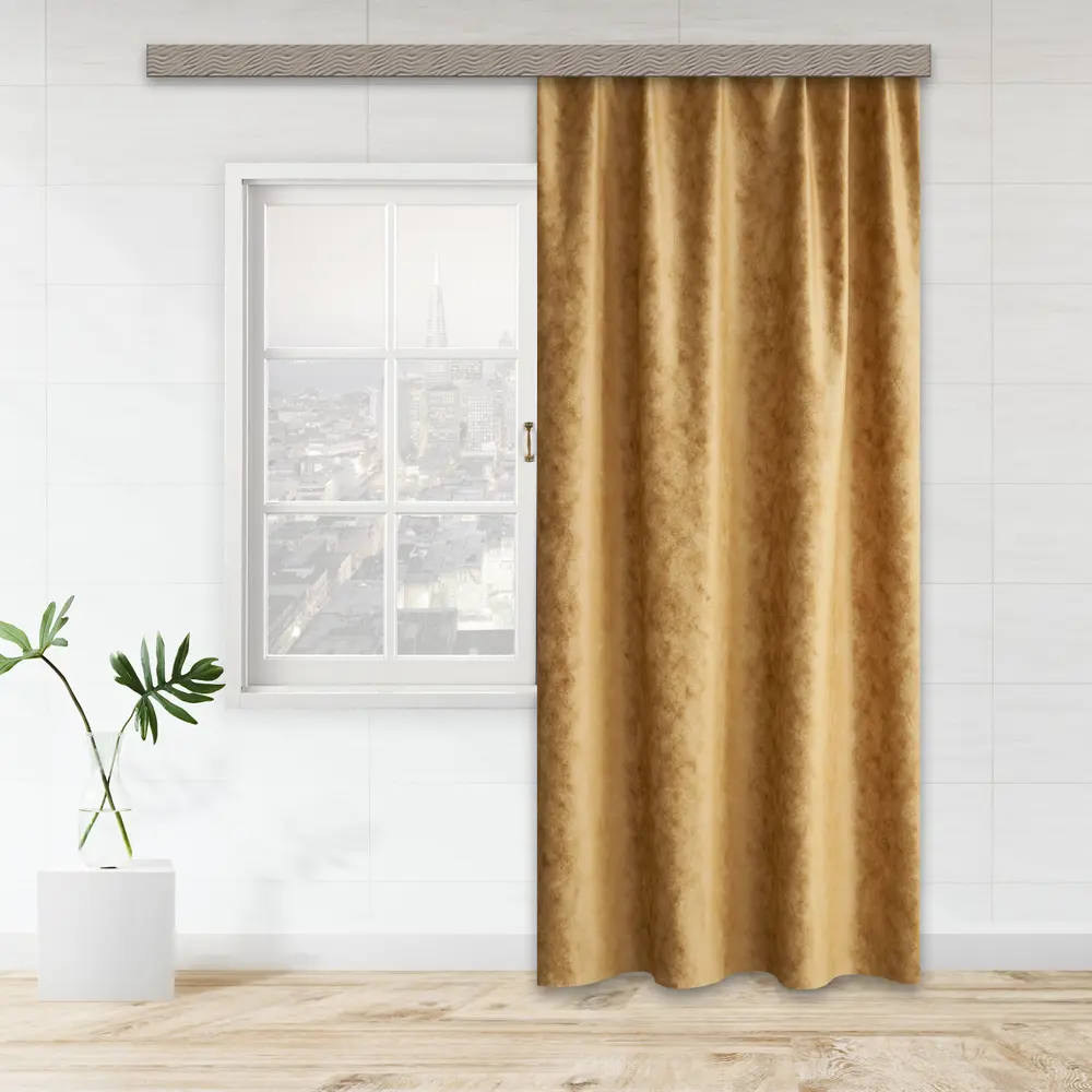Штора на ленте Вельвет 200x280 см цвет золото WITERRA STLM-2200710 - Вид №6