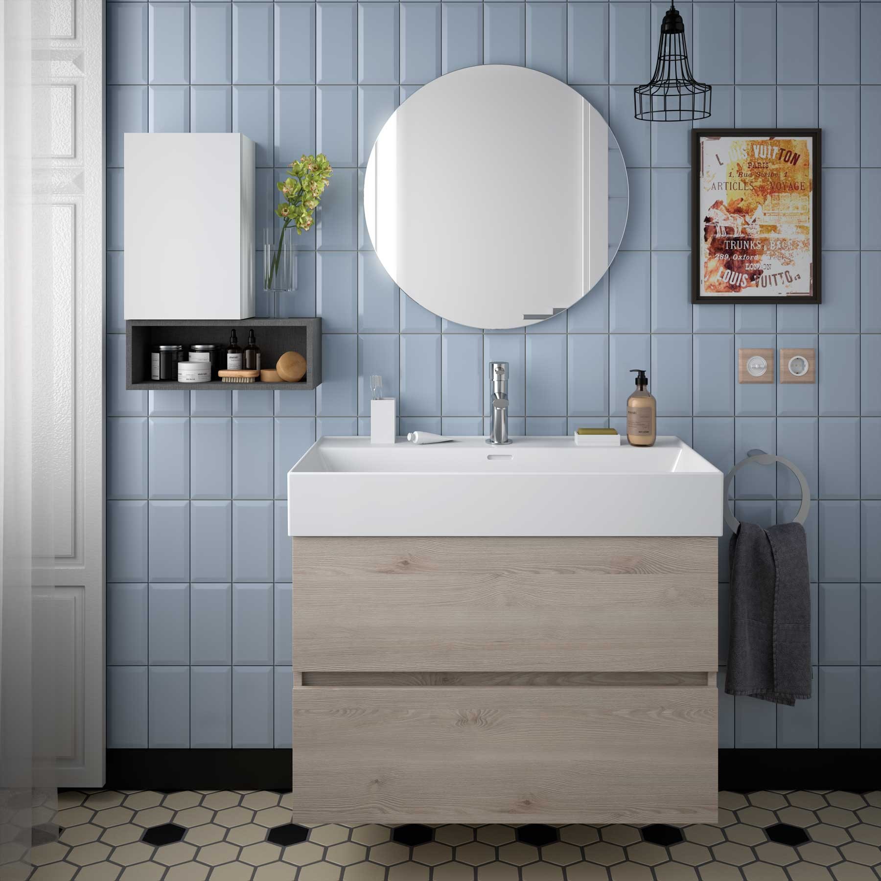 23401 SALGAR Раковина VENETO 810 1 раковина БЕЛЫЙ ФАРФОР 810 x 120 x 460 мм - Вид №2