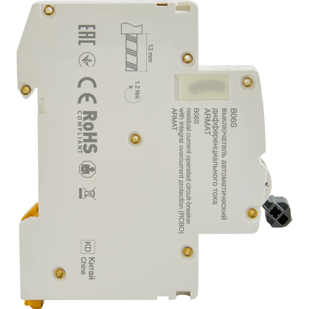 Дифференциальный автомат IEK Armat B06S - защита от токов утечки и перегрузок 87762184 STLM-1116956 - Вид №3