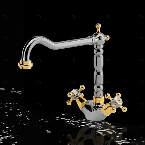 Смеситель двухвентельный 7RAO0014 Geda Nextage Rubico с поворотным изливом