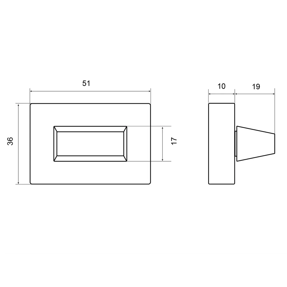 Накладка PALLADIUM для скрытия личинки замка в межкомнатных дверях 87099649 STLM-0073200 - Вид №4