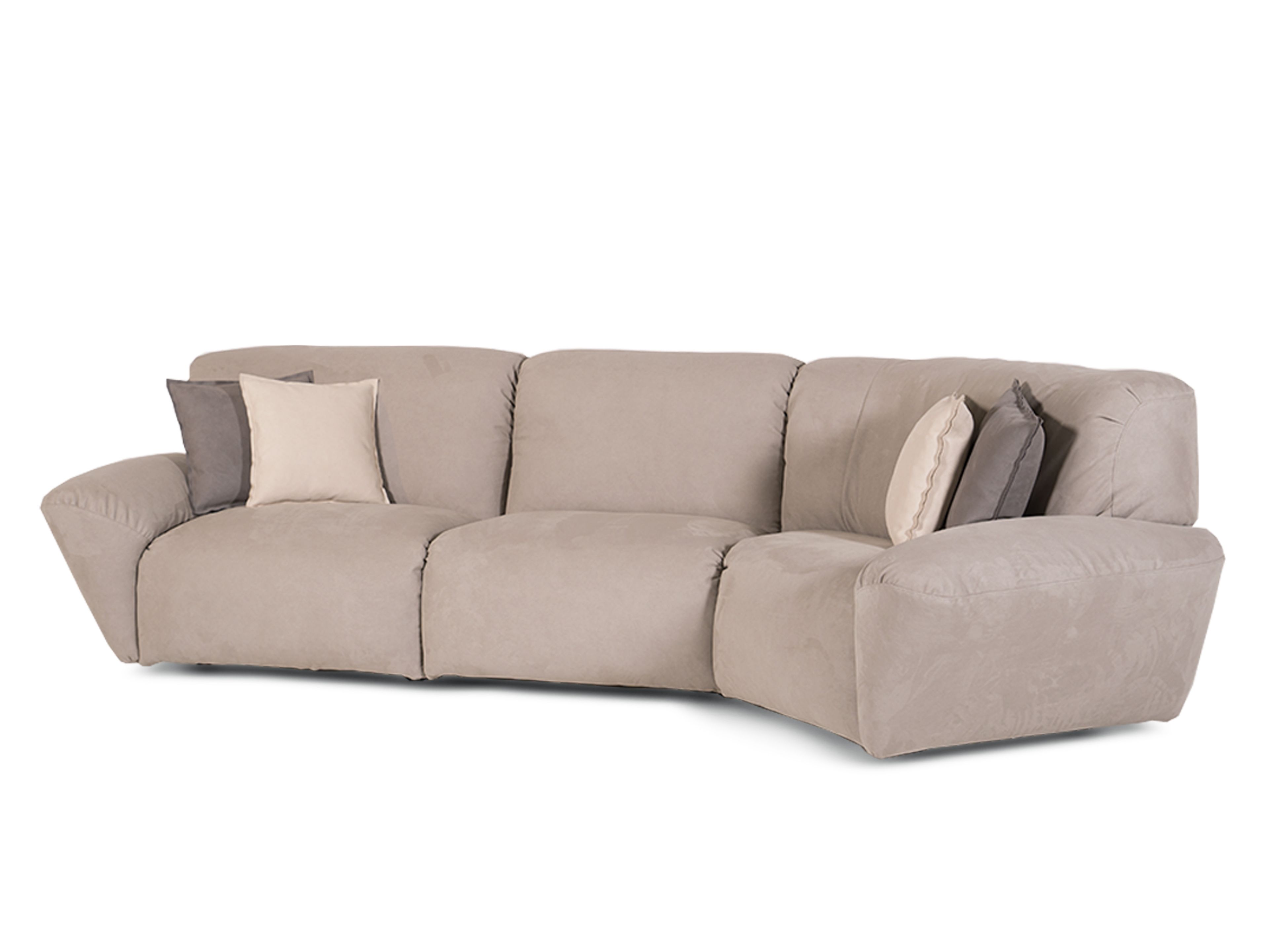 Изогнутый диван из микрофибры Mantellassi 1926 Beluga ARCH-00115325