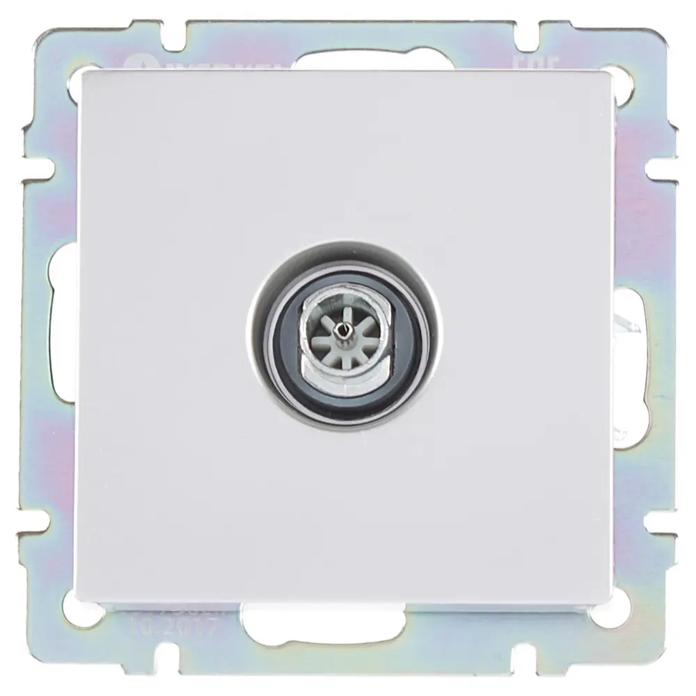 ТВ-розетка оконечная WERKEL для скрытого монтажа, серебристая 17782299 Встраиваемые механизмы STLM-0008620