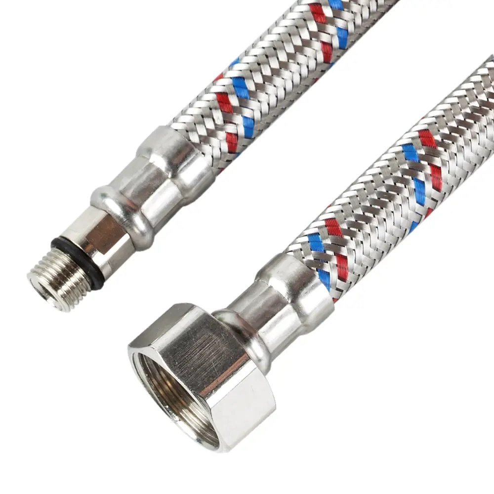 Гибкая подводка для смесителя Кит-Пром 1/2"xM10-18 гайка - штуцер 50 см 11005245 STLM-2184333  - Вид №1