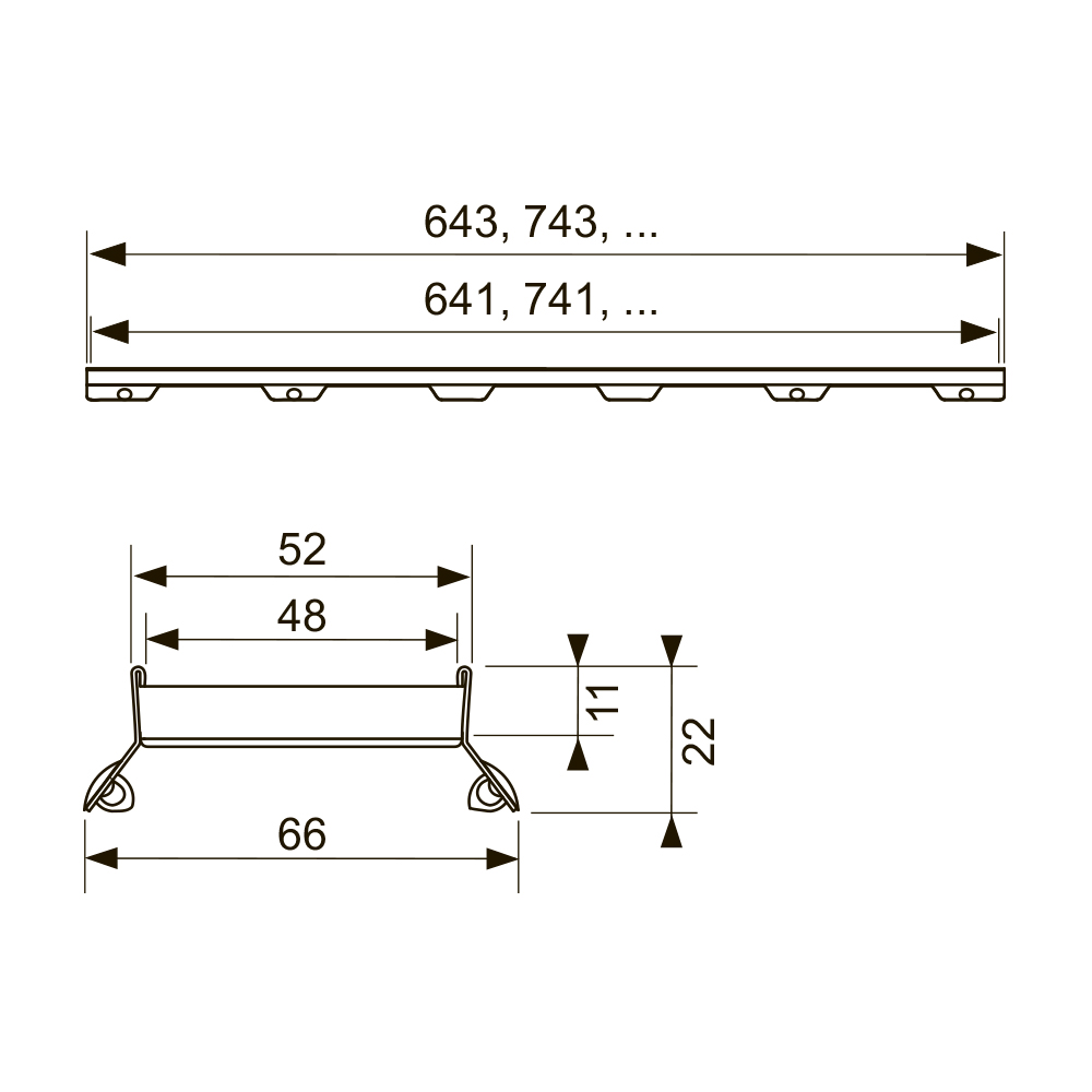 601572 Декоративные панели прямые Tece TECEdrainline - Вид №1