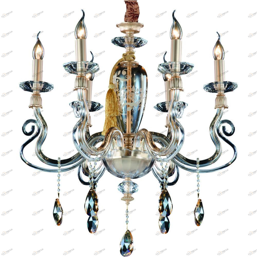 Подвесная люстра Divinare Carl 5124/07 LM-6 DIVINARE ДИЗАЙНЕРСКИЕ, CARL AMBER 074960 Бежевый 