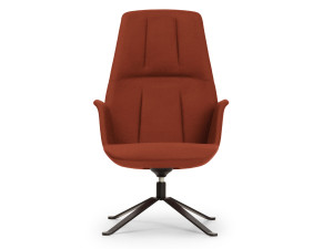 Тканевое вращающееся кресло с подлокотниками