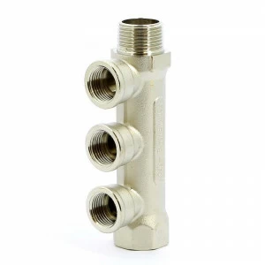 Коллектор НВ 3/4" никелированный TIEMME 3 выхода 1/2"В 36мм