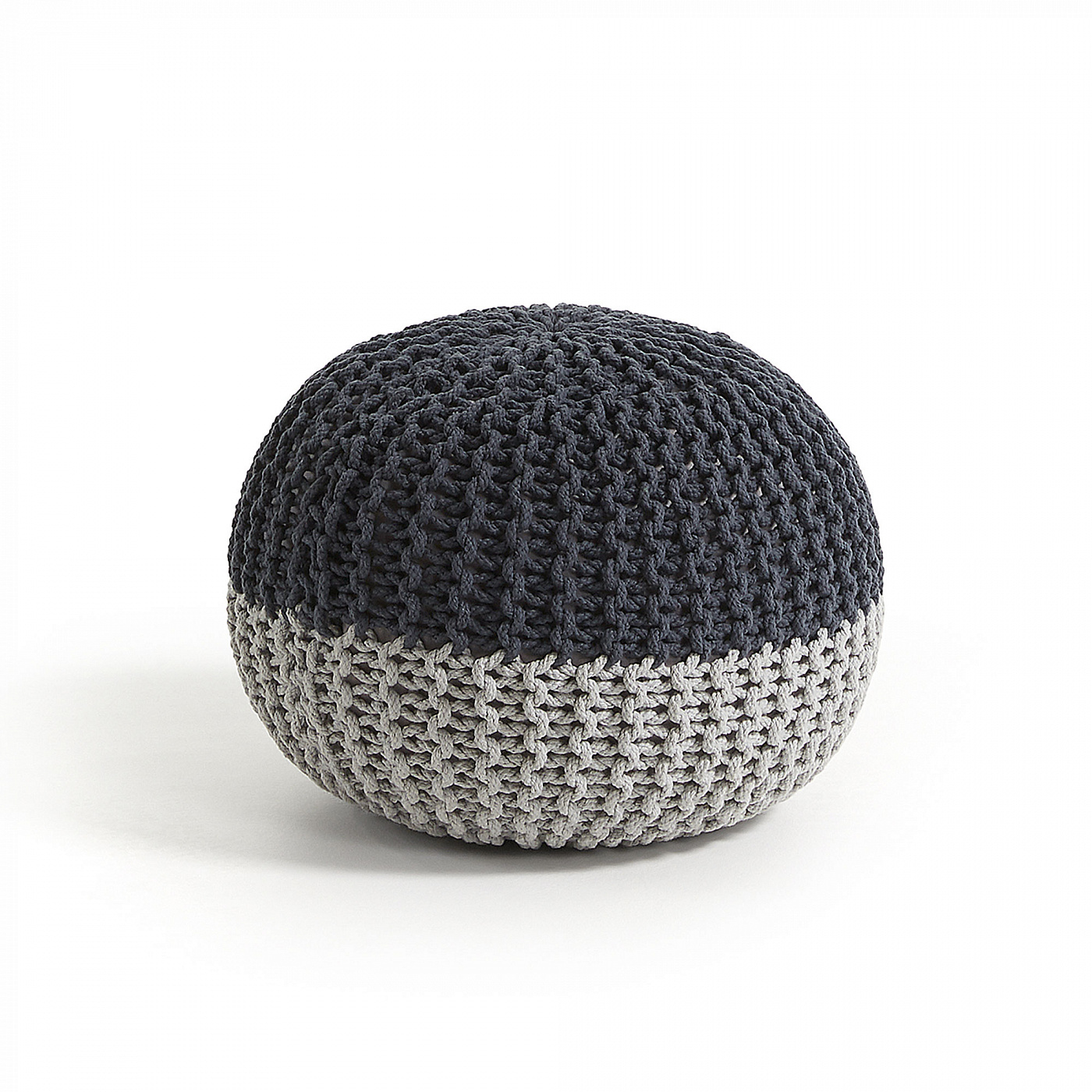 053781 Пуф Arieh из хлопка круглый серый La Forma Arnot  - Вид №1