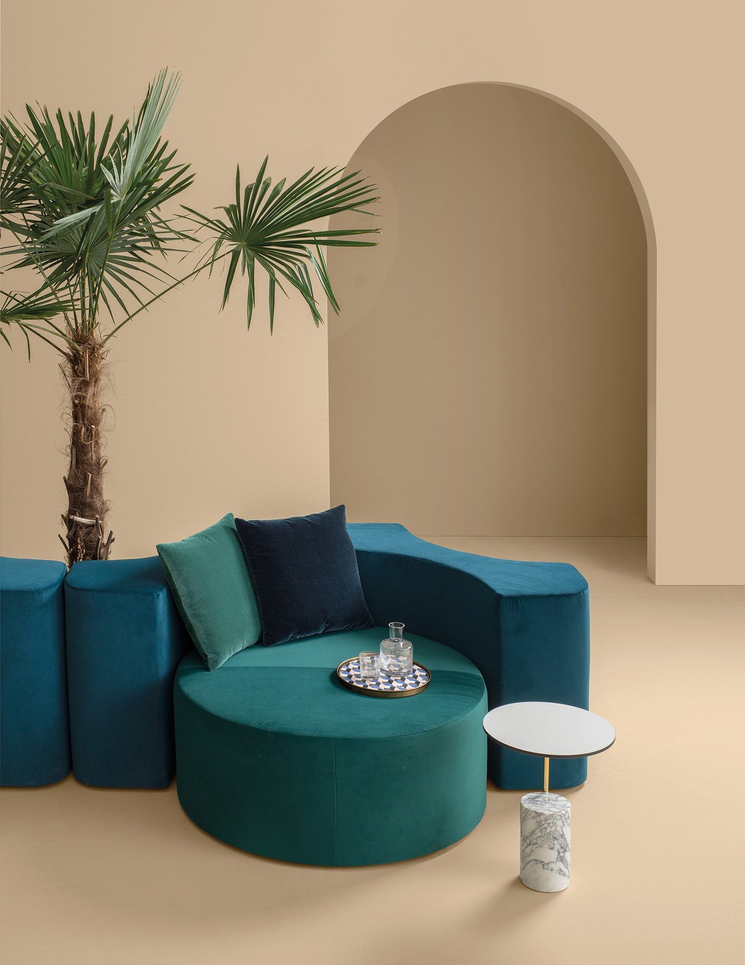 Модульный тканевый диван Quinti Sedute Партер ARCH-00043676 - Вид №1