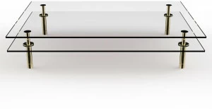 GHIDINI1961 Прямоугольный журнальный столик из хрусталя Legs