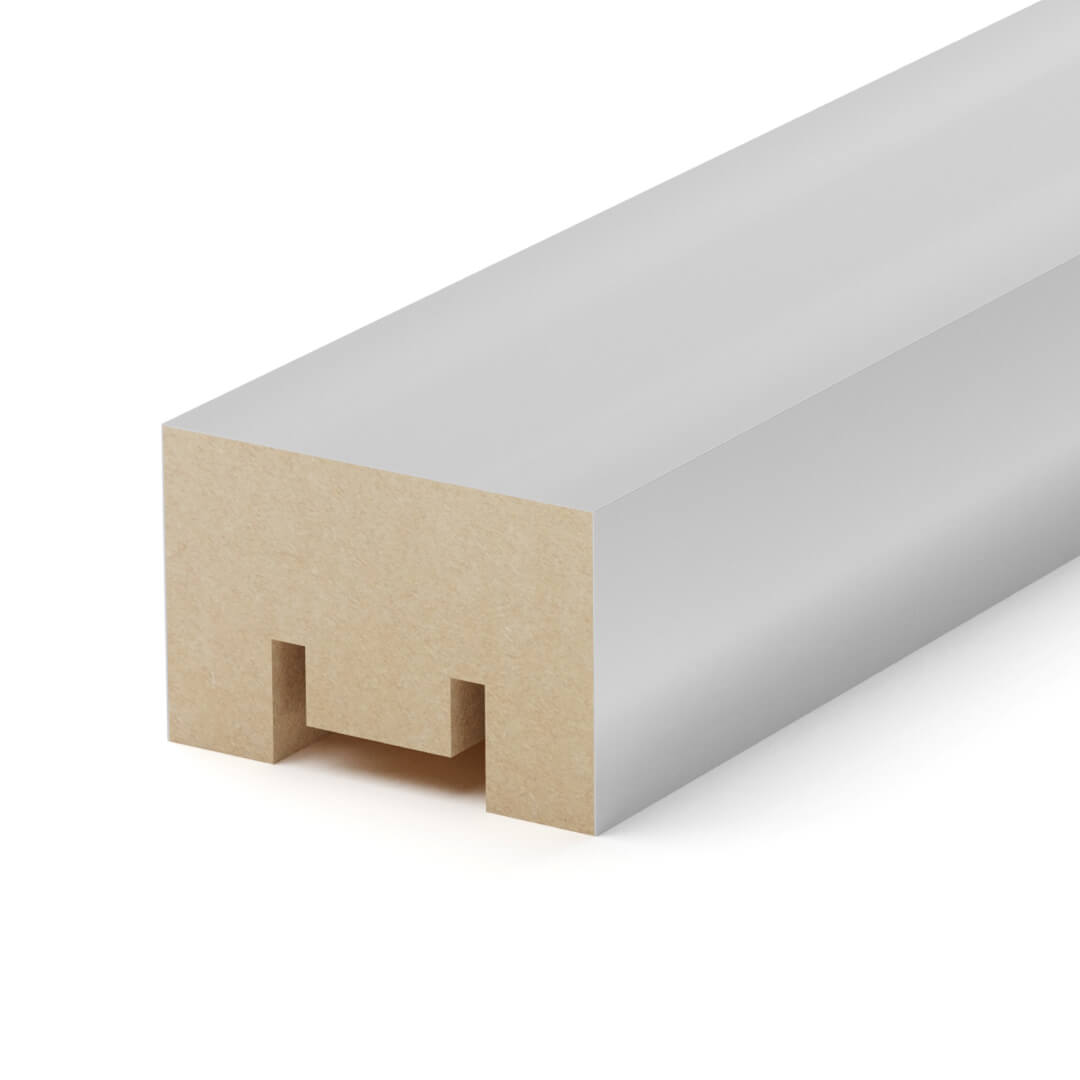 Интерьерная рейка МДФ STELLA Милана Белый 20*30*2700 (уп.8 шт.) Standart STSR-818