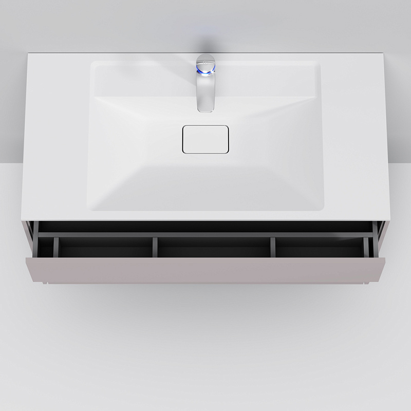 M50AFHX1003EGM INSPIRE V2.0 База под раковину подвесная 100 см 3 ящика push-to-open элегантный AM.PM Inspire 2.0  - Вид №2