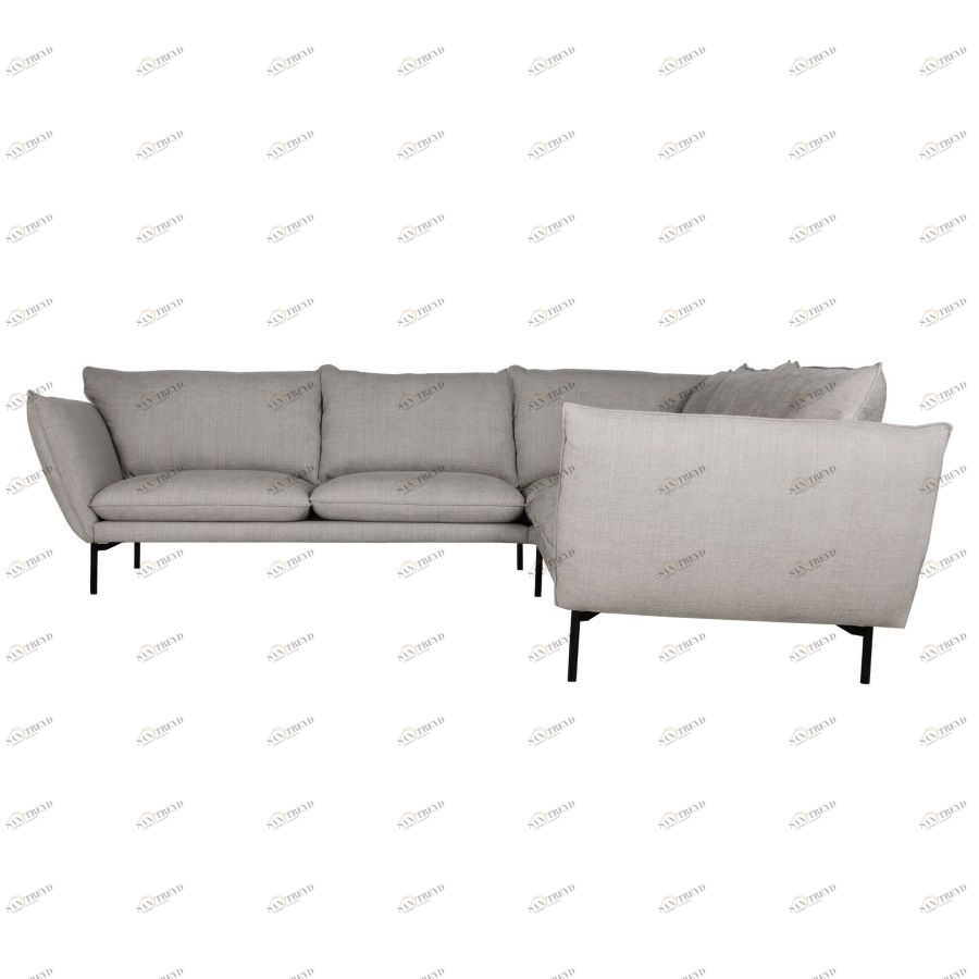 Диван угловой Hugo, светло-серый Sits S1234