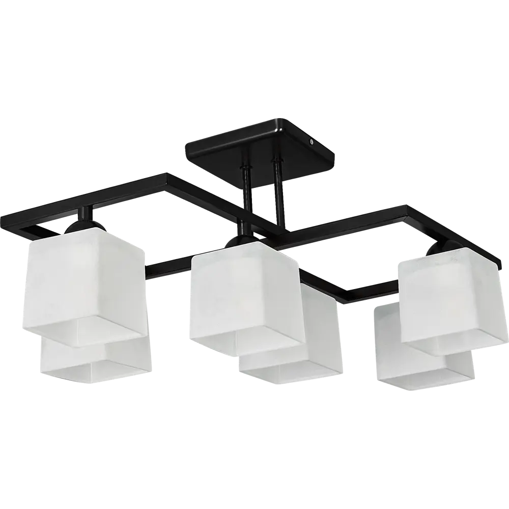 СВЕТУС Квадро - современная потолочная люстра с 6 кубическими плафонами 89410441 STLM-1571785 - Вид №2