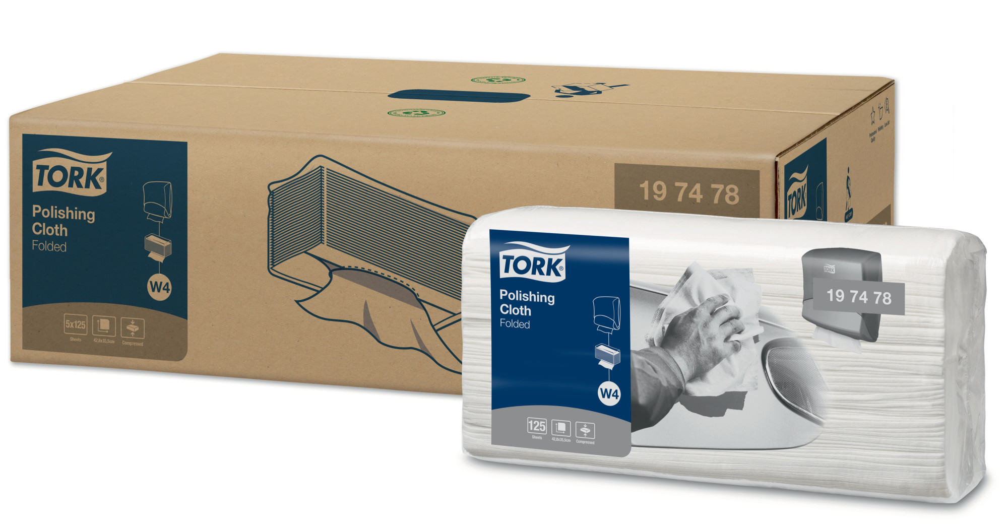 19747838 Нетканая салфетка для полировки Tork 