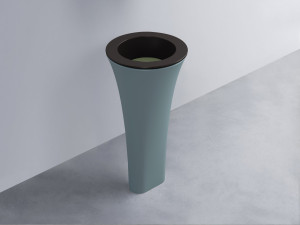 AMLA45-LV+AMPILT-AG+AMCOLT-PL Раковина Amedeo Tondo отдельностоящая cielo Enjoy + Amedeo