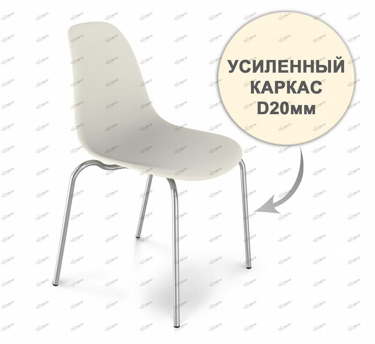 Стул DSR усиленный каркас S30 (eames style) SHEFFILTON ДИЗАЙНЕРСКИЕ, EAMES STYLE 015572 Белый 