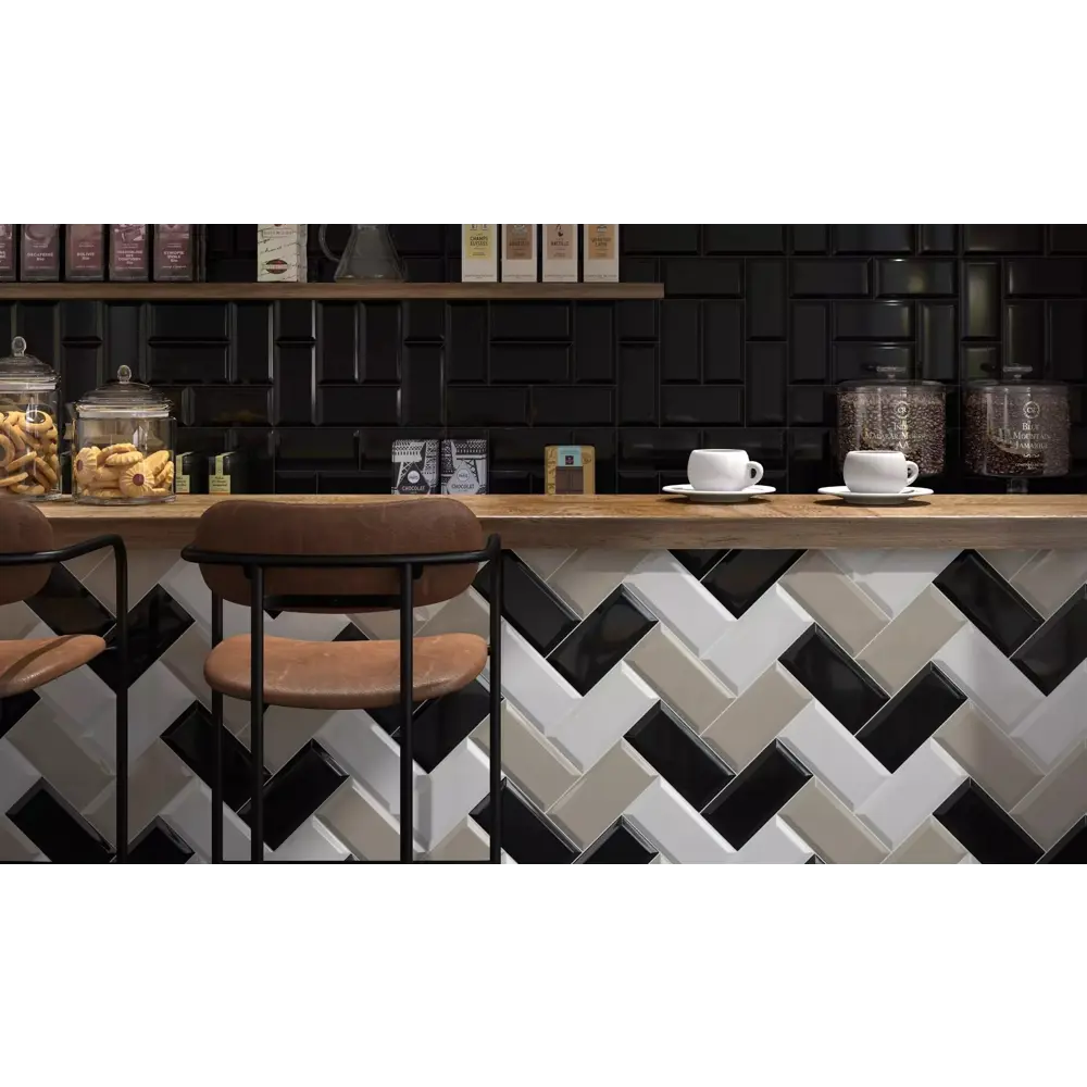 Kerama Marazzi Бланше — глянцевая черная плитка для интерьера 86360065 STLM-0068069 - Вид №4