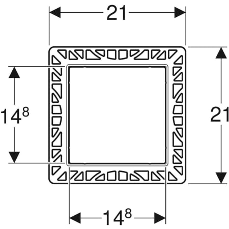 116.421.00.1 Защитная крышка Geberit заподлицо, для смесителей для раковин с функциональным блоком для скрытого монтажа Geberit  - Вид №2