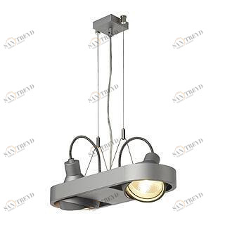 Подвесной светильник серебристый SLV Aixlight R Duo 159044 SLV ДИЗАЙНЕРСКИЕ, AIXLIGHT R DUO 00-3889639 Серебро 