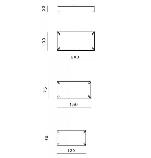 Прямоугольный низкий журнальный столик из дуба GHIDINI1961 восемьдесят ARCH-00048912 - Вид №6