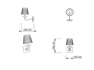 Металлический светодиодный настенный светильник