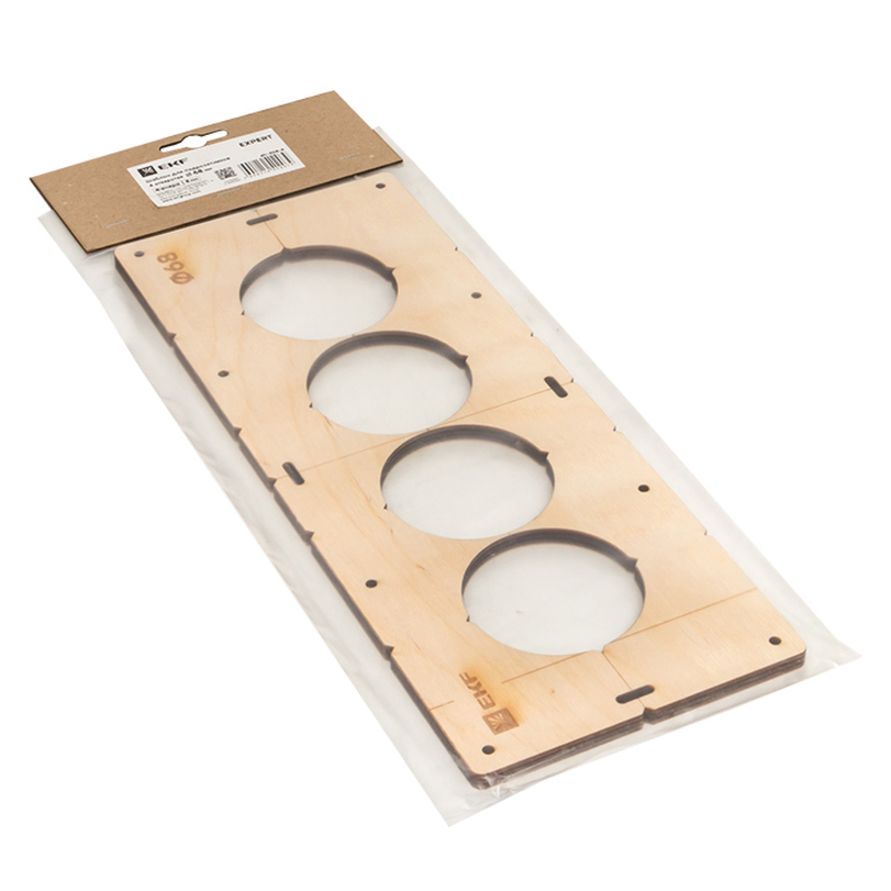 Шаблон EKF для разметки подрозетников на 4 поста диаметром 68 мм 87092980 STLM-0073179 - Вид №1