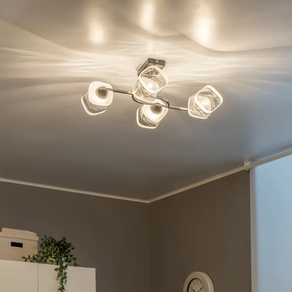 Люстра потолочная Jlight Kira 3122/4C, 4 лампы, 12 м², цвет серый/черный 84588701 STLM-2074721  - Вид №10