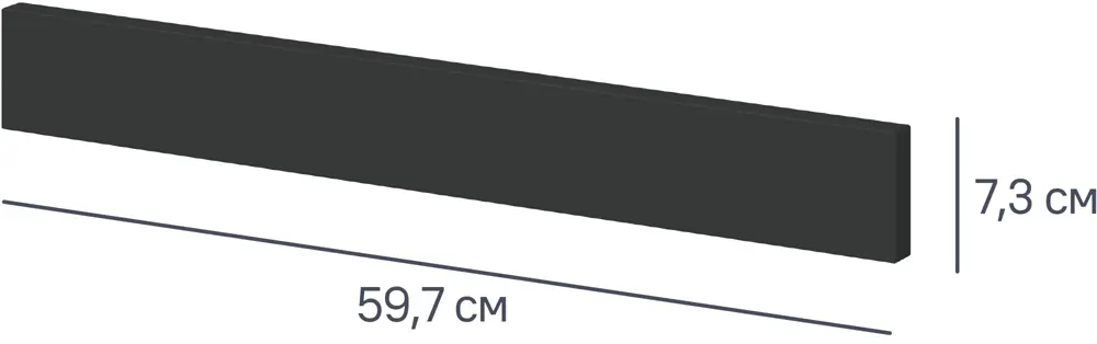 Фасад Nero Delinia для духового шкафа 59.7x7.3 см в цвете графит 86586493