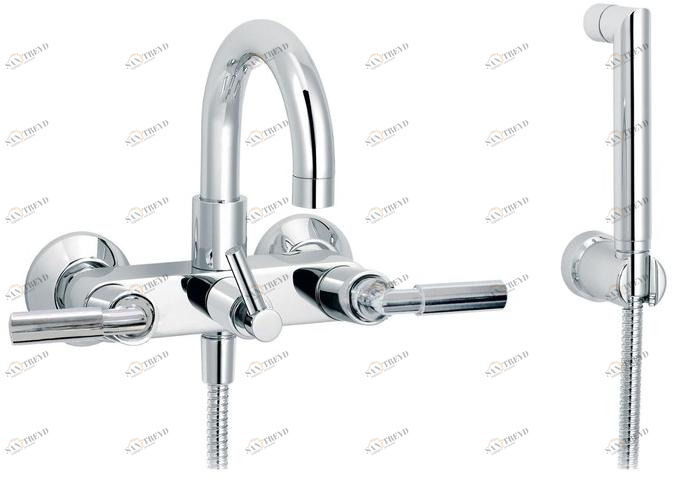rvb Настенный комплект для ванны с ручным душем на 2 отверстия Cliff 4091.--.67