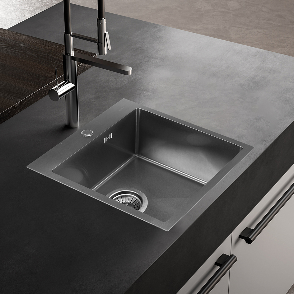 Мойка D5050H MELANA ProfLine 3,0/200 САТИН врезная квадратная D5050H D5050H сатин - Вид №3