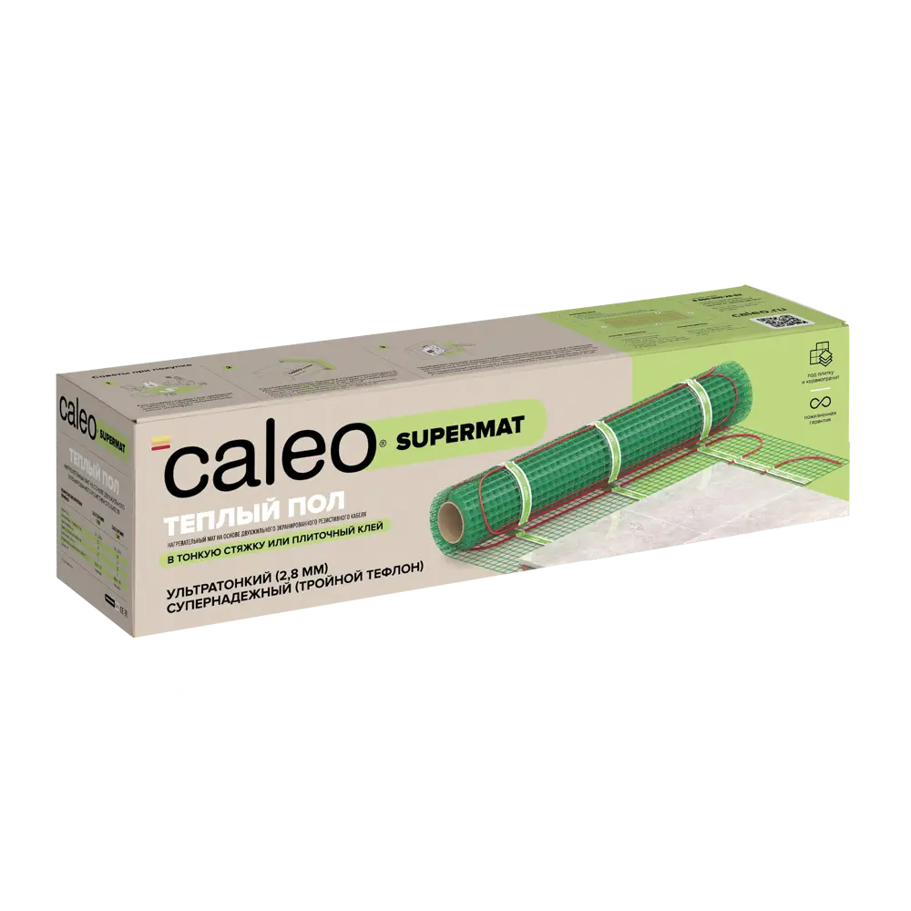 Нагревательный мат для теплого пола Caleo Supermat 12 м², 1560 Вт 82338140 STLM-2070987  - Вид №1