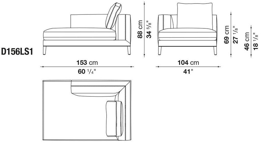 Maxalto Модульный угловой диван из ткани Dives sun-id-1407259 - Вид №10