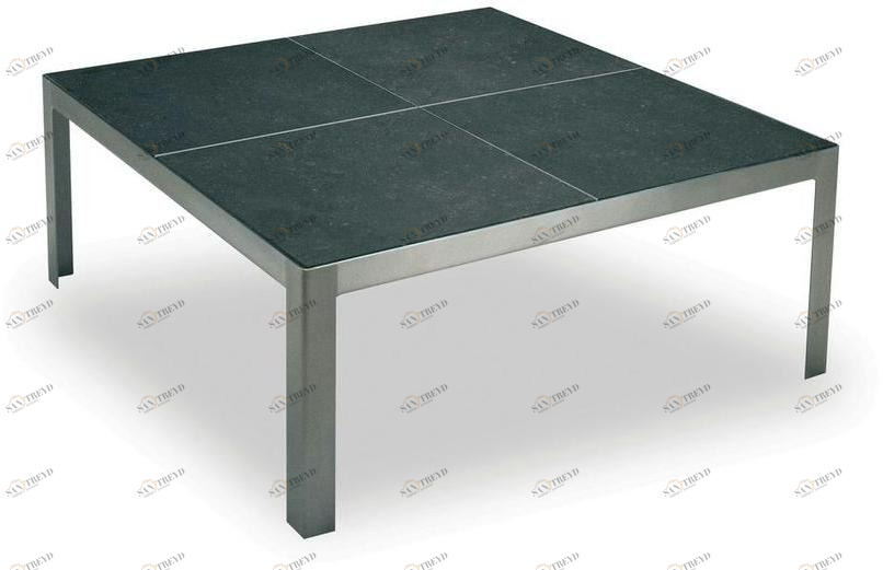 FueraDentro Низкий квадратный столик для сада из нержавеющей стали Cima sun-id-1380063