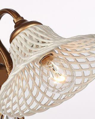 Бра с керамическим плафоном белое "Ирма" W17069/1NPI LUMIEN HALL ФЛОРИСТИКА 00-3929719 Белый;бронза  - Вид №1