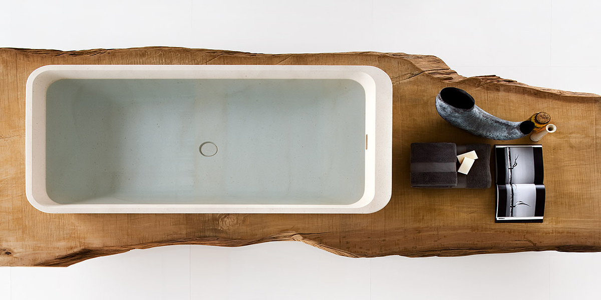 ВАННА ОТДЕЛЬНОСТОЯЩАЯ С ДЕРЕВЯННОЙ ДОСКОЙ DUO 180X90 СМ Neutra Design V63 - Вид №2