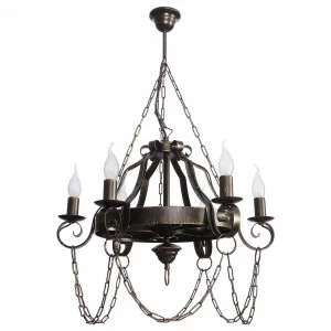 Люстра дизайнерская Away коричневая 10132-6L SUPERNW СВЕЧИ 056776 Коричневый