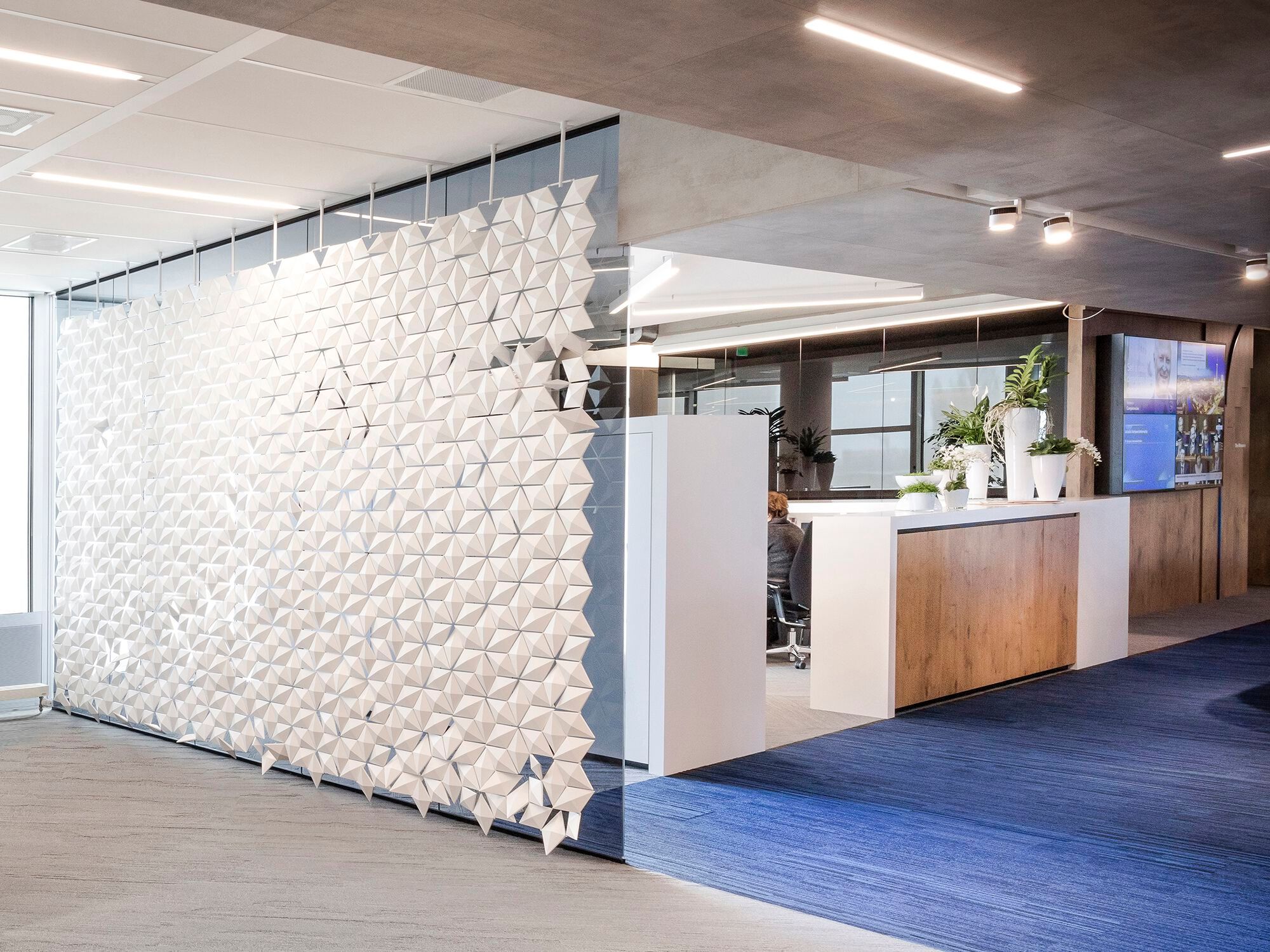 Подвесная перегородка bloomming FACET 408x265cm bianco ARCH-00067829