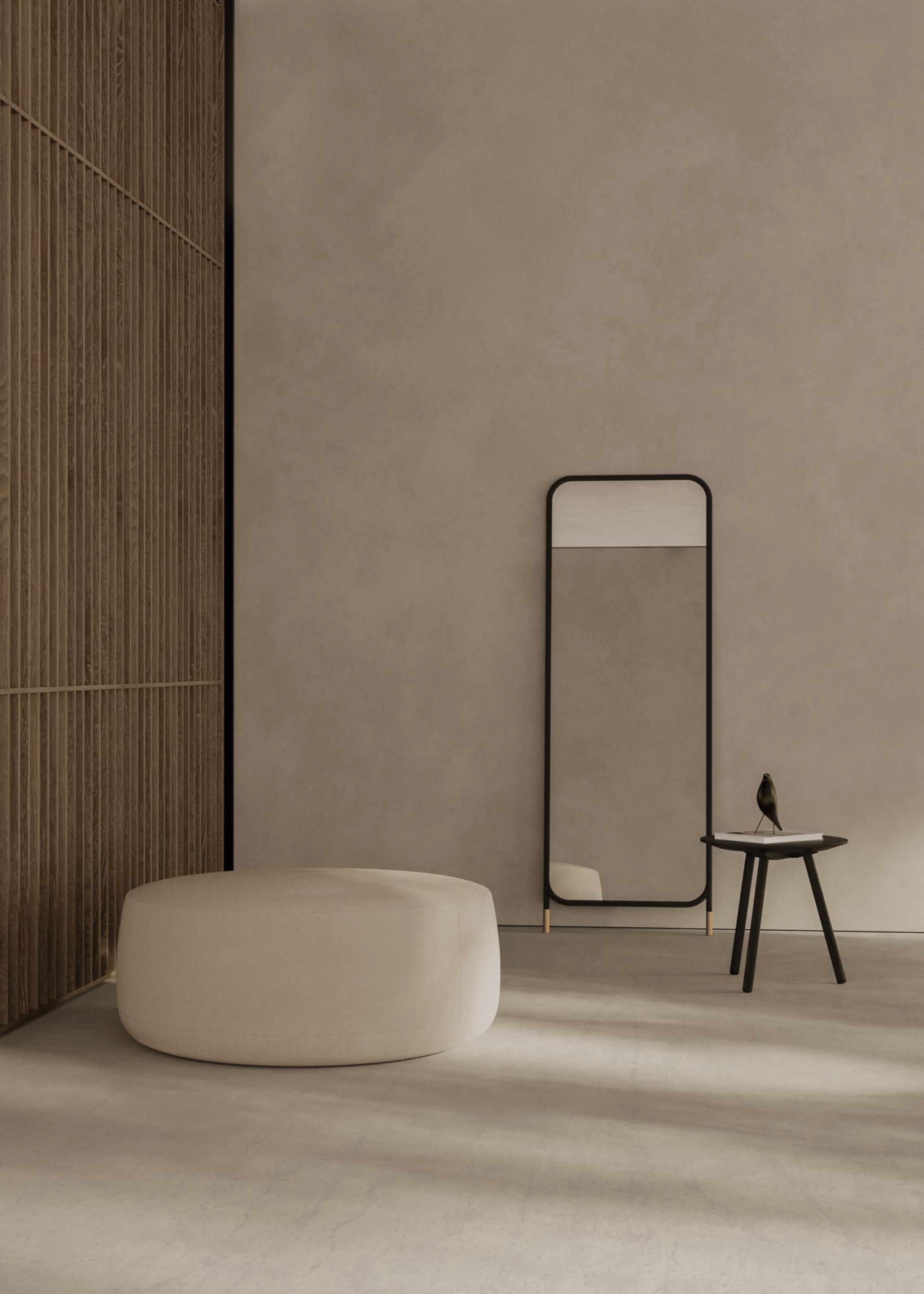 Круглый пуф из ткани Omelette Editions MOLE ARCH-00067441 - Вид №1