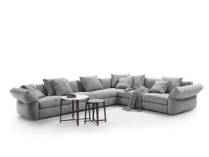 Угловой диван из ткани