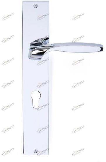 Pasini Ручка из латуни на пластине с накладкой Quadrata 3540 