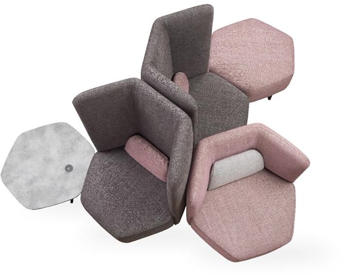 ROSSIN Диван из акриловой ткани с высокой спинкой Picco sun-id-1511056 - Вид №6