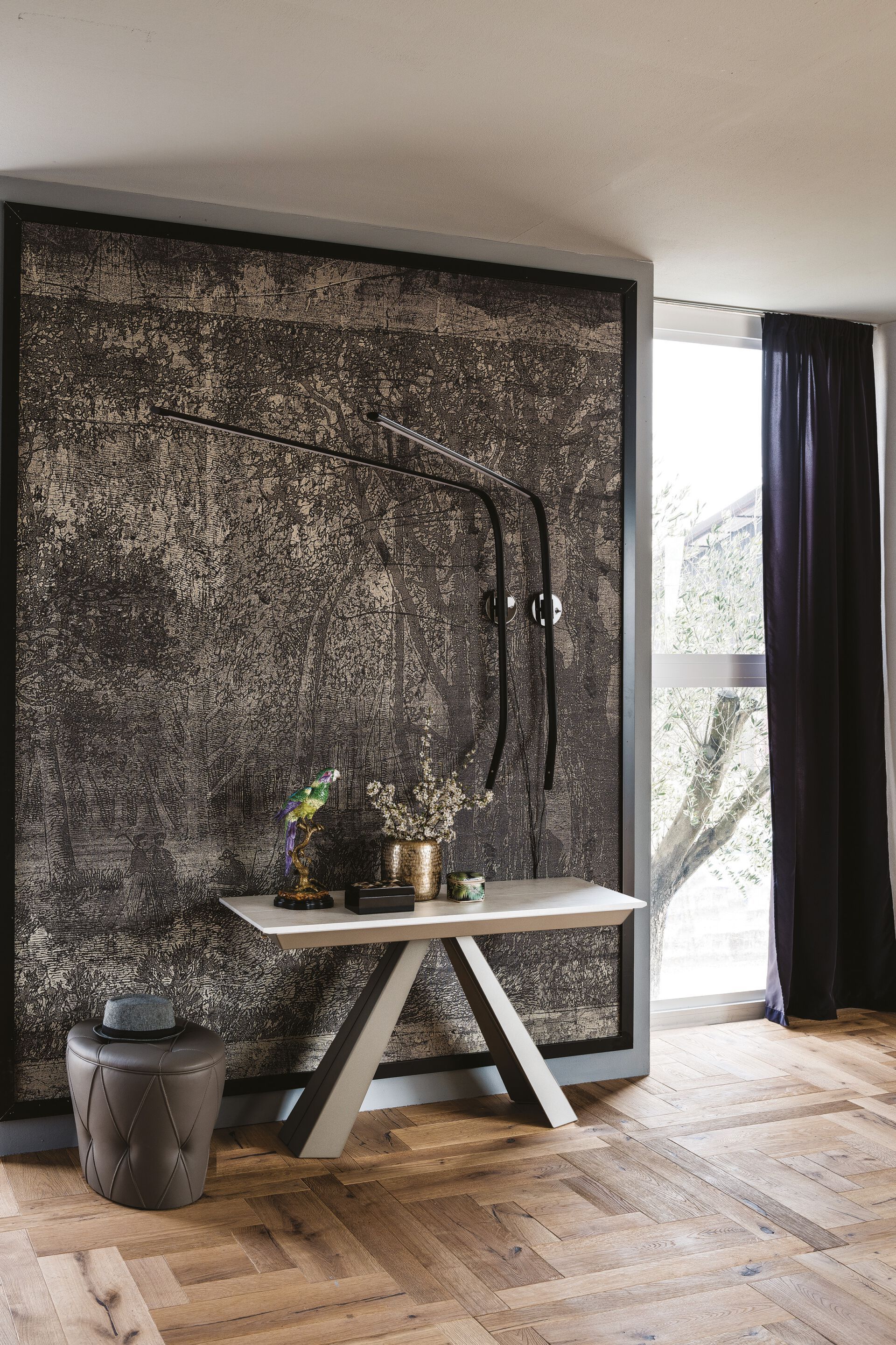 Выдвижная консоль из стали и дерева Cattelan italia CONVIVIUM ARCH-00123590 - Вид №3